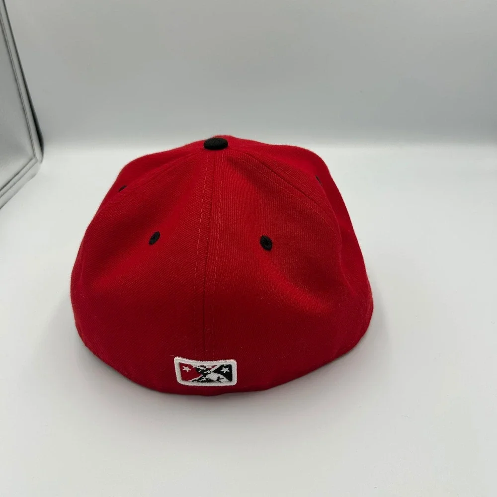 New Era 59FIFTY Fitted Hat  7 1/4 Louisville Bats Los Murcielagos Copa Red Black